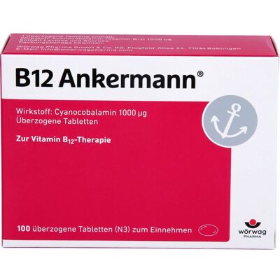 Wörwag Pharma GmbH & Co. KG B12 ANKERMANN überzogene Tabletten 100 St. Wörwag Pharma GmbH & Co. KG B12 ANKERMANN überzogene Tabletten 100 St.