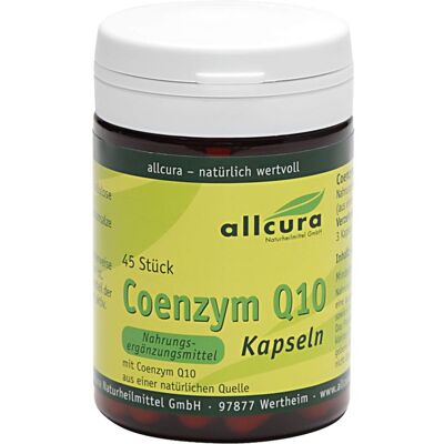 Allcura Coenzym Q10 Kapseln - Nahrungsergänzungsmittel Allcura Coenzym Q10 Kapseln - Nahrungsergänzungsmittel
