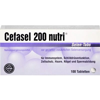 Cefak KG CEFASEL 200 nutri Selen-Tabs 100 St. (28,5 g) Cefak KG CEFASEL 200 nutri Selen-Tabs 100 St. (28,5 g)