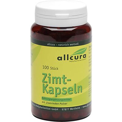 Allcura Zimt Kapseln - Nahrungsergänzungsmittel Allcura Zimt Kapseln - Nahrungsergänzungsmittel