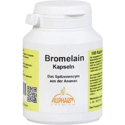 Allpharm Vertriebs GmbH BROMELAIN ENZYM Kapseln 100 St. (50 g) Allpharm Vertriebs GmbH BROMELAIN ENZYM Kapseln 100 St. (50 g)