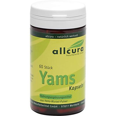Allcura Yams Kapseln 250mg Yamspulver 60 St - Nahrungsergänzungsmittel Allcura Yams Kapseln 250mg Yamspulver 60 St - Nahrungsergänzungsmittel