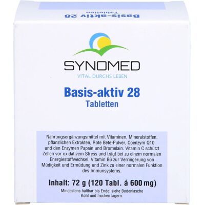 SYNOMED - Basis Aktiv - 120 Tabletten - Nahrungsergänzungsmittel SYNOMED - Basis Aktiv - 120 Tabletten - Nahrungsergänzungsmittel