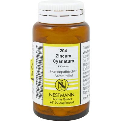 Nestmann Pharma GmbH ZINCUM CYANATUM F Komplex Nr.204 Tabletten 120 St. Nestmann Pharma GmbH ZINCUM CYANATUM F Komplex Nr.204 Tabletten 120 St.