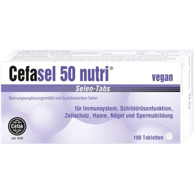 Cefak KG CEFASEL 50 nutri Selen-Tabs 100 St. (28,5 g) Cefak KG CEFASEL 50 nutri Selen-Tabs 100 St. (28,5 g)