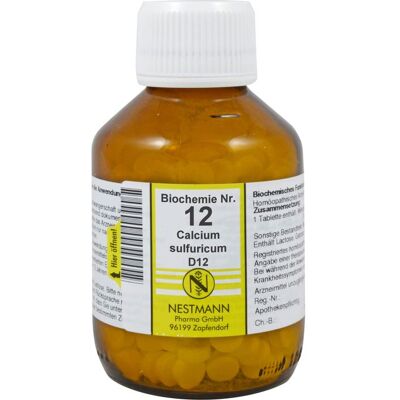 Nestmann Pharma GmbH BIOCHEMIE 12 Calcium sulfuricum D 12 Tabletten 400 St. Nestmann Pharma GmbH BIOCHEMIE 12 Calcium sulfuricum D 12 Tabletten 400 St.