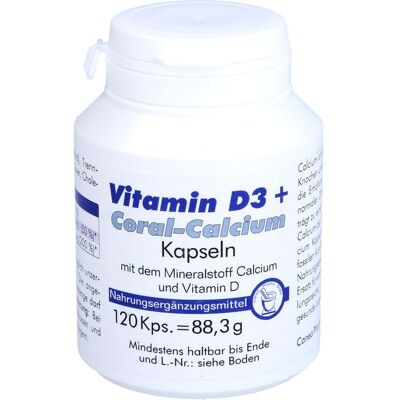 Pharma Peter GmbH VITAMIN D3+CORAL Calcium Kapseln 120 St. (88 g) Pharma Peter GmbH VITAMIN D3+CORAL Calcium Kapseln 120 St. (88 g)
