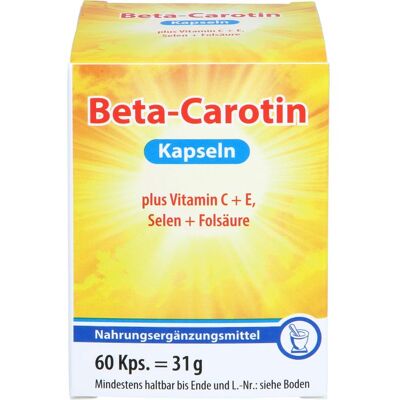 Pharma Peter GmbH BETA CAROTIN KAPSELN+Vitamin C+E 60 St. (31 g) Pharma Peter GmbH BETA CAROTIN KAPSELN+Vitamin C+E 60 St. (31 g)