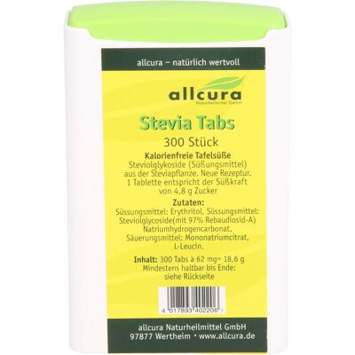Allcura Naturheilmittel GmbH STEVIA TABS 300 St. (18,6 g) Allcura Naturheilmittel GmbH STEVIA TABS 300 St. (18,6 g)