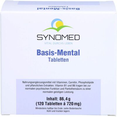Synomed GmbH BASIS MENTAL Tabletten 120 St. (86,4 g) Synomed GmbH BASIS MENTAL Tabletten 120 St. (86,4 g)