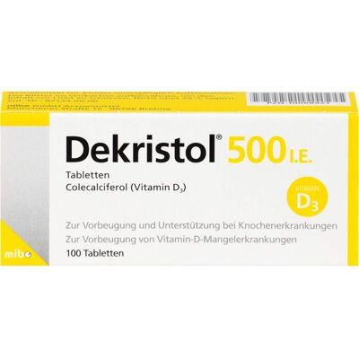 MIBE GmbH Arzneimittel DEKRISTOL 500 I.E. Tabletten 100 St. MIBE GmbH Arzneimittel DEKRISTOL 500 I.E. Tabletten 100 St.