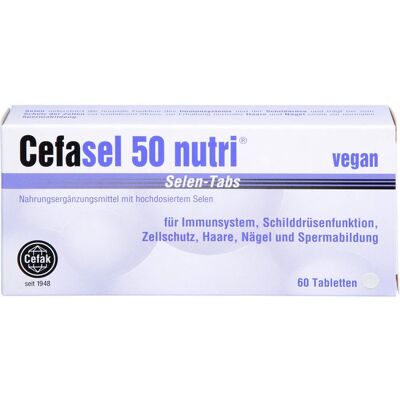 Cefak KG CEFASEL 50 nutri Selen-Tabs 60 St. (17,1 g) Cefak KG CEFASEL 50 nutri Selen-Tabs 60 St. (17,1 g)
