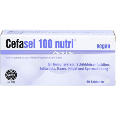 Cefak KG CEFASEL 100 nutri Selen-Tabs 60 St. (17,1 g) Cefak KG CEFASEL 100 nutri Selen-Tabs 60 St. (17,1 g)