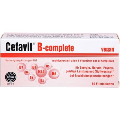 Cefak KG CEFAVIT B-complete Filmtabletten 60 St. (24,6 g) Cefak KG CEFAVIT B-complete Filmtabletten 60 St. (24,6 g)