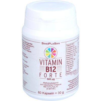 SinoPlaSan Vitamin B12 Forte 500 μg Methylcobalamin - Vitamine & Ergänzungen SinoPlaSan Vitamin B12 Forte 500 μg Methylcobalamin - Vitamine & Ergänzungen