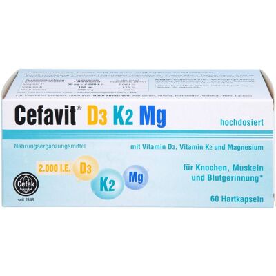 Cefak KG CEFAVIT D3 K2 Mg 2.000 I.E. Hartkapseln 60 St. (46,6 g) Cefak KG CEFAVIT D3 K2 Mg 2.000 I.E. Hartkapseln 60 St. (46,6 g)