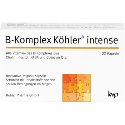 Köhler Pharma GmbH B-KOMPLEX Köhler intense Kapseln 30 St. (19 g) Köhler Pharma GmbH B-KOMPLEX Köhler intense Kapseln 30 St. (19 g)