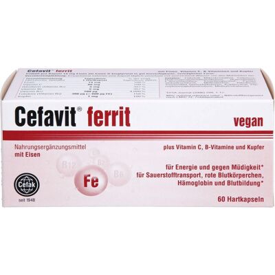 Cefak KG CEFAVIT ferrit Hartkapseln 60 St. (33,1 g) Cefak KG CEFAVIT ferrit Hartkapseln 60 St. (33,1 g)