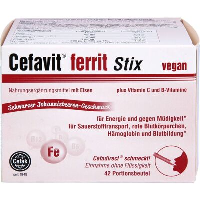 Cefak KG CEFAVIT ferrit Stix Granulat 42 St. (67,2 g) Cefak KG CEFAVIT ferrit Stix Granulat 42 St. (67,2 g)