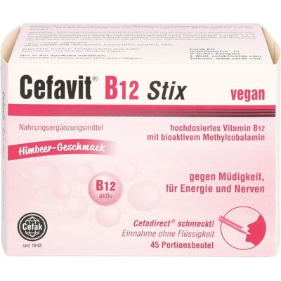 Cefak KG CEFAVIT B12 Stix Granulat 45 St. (45,2 g) Cefak KG CEFAVIT B12 Stix Granulat 45 St. (45,2 g)