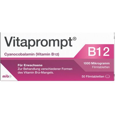 MIBE GmbH Arzneimittel VITAPROMPT 1000 Mikrogramm Filmtabletten 50 St. MIBE GmbH Arzneimittel VITAPROMPT 1000 Mikrogramm Filmtabletten 50 St.