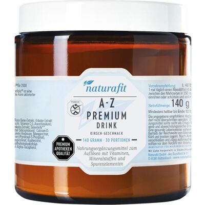 NaturaFit GmbH NATURAFIT A-Z Premium Drink Kirsche Pulver 140 g NaturaFit GmbH NATURAFIT A-Z Premium Drink Kirsche Pulver 140 g