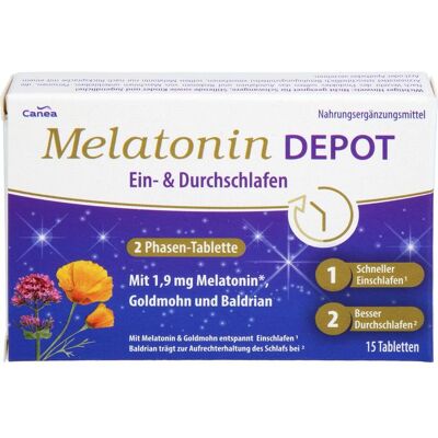 Pharma Peter GmbH MELATONIN DEPOT Ein- & Durchschlaf-Tabletten 15 St. (9 g) Pharma Peter GmbH MELATONIN DEPOT Ein- & Durchschlaf-Tabletten 15 St. (9 g)