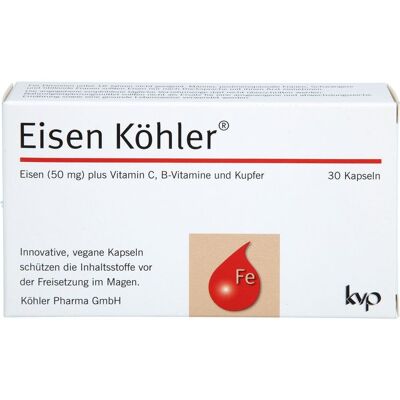 Köhler Pharma GmbH EISEN KÖHLER Kapseln 30 St. (19 g) Köhler Pharma GmbH EISEN KÖHLER Kapseln 30 St. (19 g)
