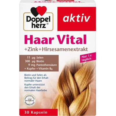 Queisser Pharma GmbH & Co. KG DOPPELHERZ Haar Vital+Zink+Hirse Kapseln 30 St. (34,5 g) Queisser Pharma GmbH & Co. KG DOPPELHERZ Haar Vital+Zink+Hirse Kapseln 30 St. (34,5 g)