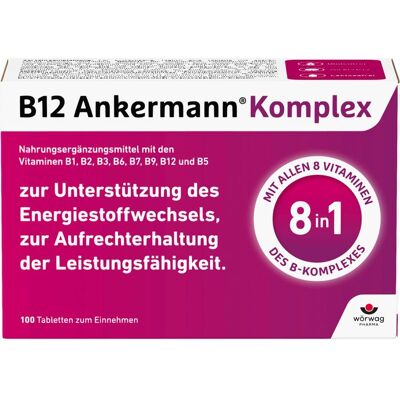 Wörwag Pharma GmbH & Co. KG B12 ANKERMANN Komplex überzogene Tabletten 60 St. Wörwag Pharma GmbH & Co. KG B12 ANKERMANN Komplex überzogene Tabletten 60 St.