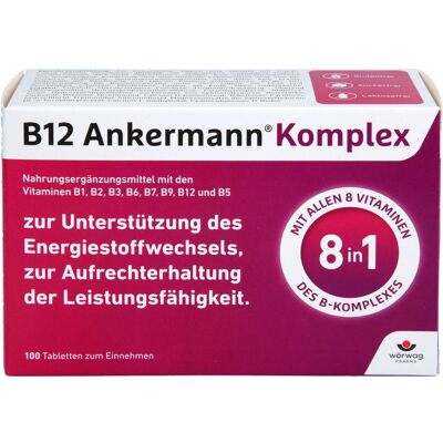 Wörwag Pharma GmbH & Co. KG B12 ANKERMANN Komplex überzogene Tabletten 100 St. Wörwag Pharma GmbH & Co. KG B12 ANKERMANN Komplex überzogene Tabletten 100 St.