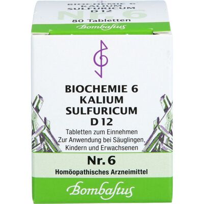Bombastus-Werke AG BIOCHEMIE 6 Kalium sulfuricum D 12 Tabletten 80 St. Bombastus-Werke AG BIOCHEMIE 6 Kalium sulfuricum D 12 Tabletten 80 St.