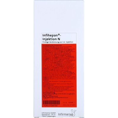 Infirmarius GmbH INFIHEPAN Injektion N Ampullen 10 St. Infirmarius GmbH INFIHEPAN Injektion N Ampullen 10 St.