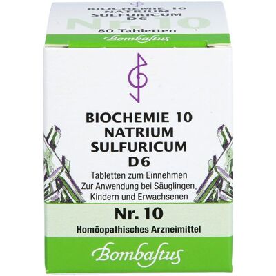 Bombastus-Werke AG BIOCHEMIE 10 Natrium sulfuricum D 6 Tabletten 80 St. Bombastus-Werke AG BIOCHEMIE 10 Natrium sulfuricum D 6 Tabletten 80 St.