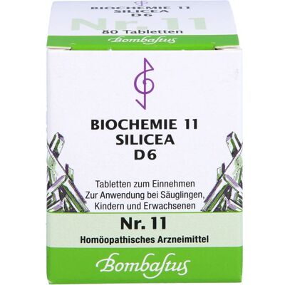 Bombastus-Werke AG BIOCHEMIE 11 Silicea D 6 Tabletten 80 St. Bombastus-Werke AG BIOCHEMIE 11 Silicea D 6 Tabletten 80 St.