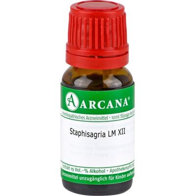 ARCANA Dr. Sewerin GmbH & Co.KG Arzneimittel-Herstellung STAPHISAGRIA LM 12 Dilution 10 ml ARCANA Dr. Sewerin GmbH & Co.KG Arzneimittel-Herstellung STAPHISAGRIA LM 12 Dilution 10 ml