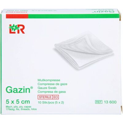 Gazin Mullkompresse - Steril & Nicht Steril - Verschiedene Größen Gazin Mullkompresse - Steril & Nicht Steril - Verschiedene Größen