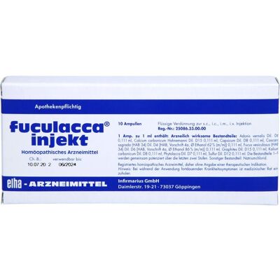 Infirmarius GmbH FUCULACCA Ampullen 10 St. Infirmarius GmbH FUCULACCA Ampullen 10 St.