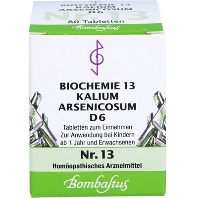 Bombastus-Werke AG BIOCHEMIE 13 Kalium arsenicosum D 6 Tabletten 80 St. Bombastus-Werke AG BIOCHEMIE 13 Kalium arsenicosum D 6 Tabletten 80 St.