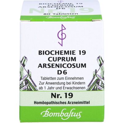 Bombastus-Werke AG BIOCHEMIE 19 Cuprum Arsenicosum D6 - Homöopathische Tabletten Bombastus-Werke AG BIOCHEMIE 19 Cuprum Arsenicosum D6 - Homöopathische Tabletten