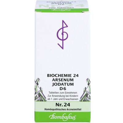 Bombastus-Werke AG BIOCHEMIE 24 Arsenum jodatum D 6 Tabletten 200 St. Bombastus-Werke AG BIOCHEMIE 24 Arsenum jodatum D 6 Tabletten 200 St.