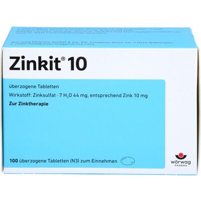 Wörwag Pharma GmbH & Co. KG ZINKIT 10 überzogene Tabletten 100 St. Wörwag Pharma GmbH & Co. KG ZINKIT 10 überzogene Tabletten 100 St.