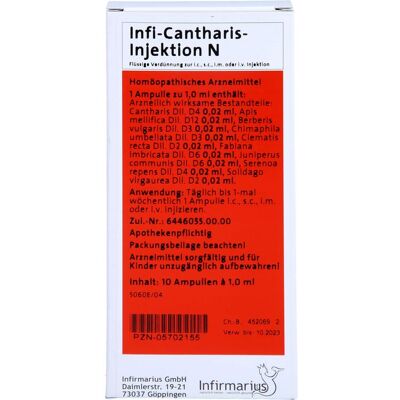 Infirmarius GmbH INFI CANTHARIS Injektion N 10 ml Infirmarius GmbH INFI CANTHARIS Injektion N 10 ml