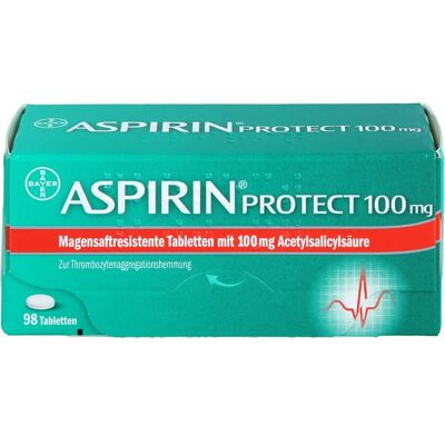 Bayer ASPIRIN Protect 100 mg magensaftres.Tabletten 98 St. Bayer ASPIRIN Protect 100 mg magensaftres.Tabletten 98 St.