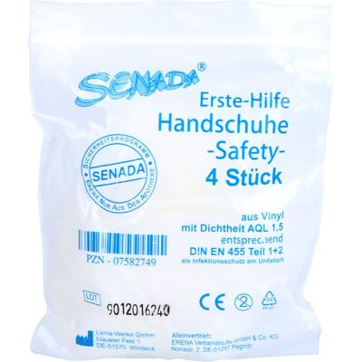 ERENA Verbandstoffe GmbH & Co. KG SENADA Handschuhe Safty 4 St. ERENA Verbandstoffe GmbH & Co. KG SENADA Handschuhe Safty 4 St.