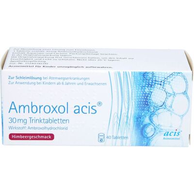 MIBE GmbH Arzneimittel AMBROXOL acis 30 mg Trinktabletten 40 St. MIBE GmbH Arzneimittel AMBROXOL acis 30 mg Trinktabletten 40 St.