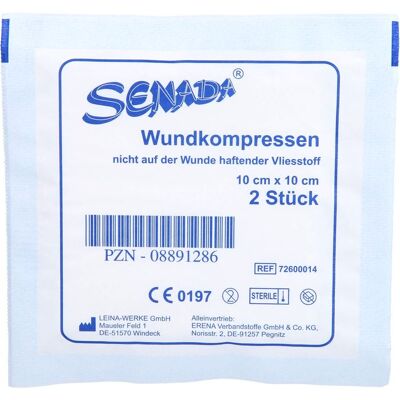 ERENA Verbandstoffe GmbH & Co. KG ERENA Vlies-Kompressen steril 10x10 cm 2 St. ERENA Verbandstoffe GmbH & Co. KG ERENA Vlies-Kompressen steril 10x10 cm 2 St.