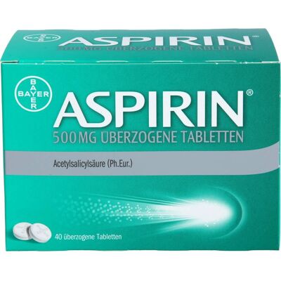 Bayer ASPIRIN 500 mg überzogene Tabletten 40 St. Bayer ASPIRIN 500 mg überzogene Tabletten 40 St.