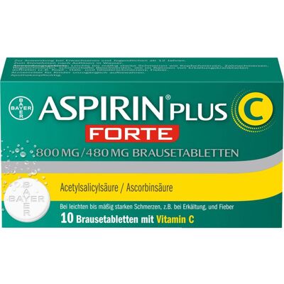 Bayer ASPIRIN plus C forte 800 mg/480 mg Brausetabletten 10 St. Bayer ASPIRIN plus C forte 800 mg/480 mg Brausetabletten 10 St.