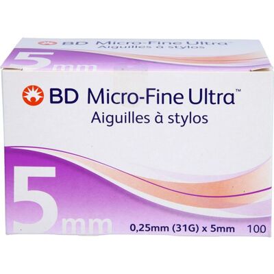 BD - Micro-Fine Ultra Pen-Nadeln 0,25x5mm - 100 St - Needles BD - Micro-Fine Ultra Pen-Nadeln 0,25x5mm - 100 St - Needles